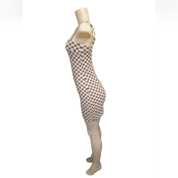 MISBHV Beige Monogram Spaghetti Mini Dress Women’s Size XS - Picture 2 of 14